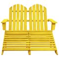 vidaXL 2-miestna záhradná stolička a taburetka Adirondack jedľa žltá