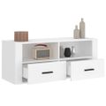 vidaXL TV skrinka biela 100x35x40 cm spracované drevo