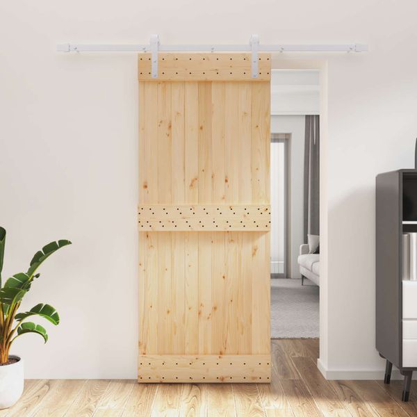 vidaXL Posuvné dvere Prírodná a biela 85 x 210 cm