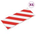 vidaXL Chrániče na steny 6 ks červeno-biele 50x20x2 cm EVA pena