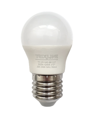 LED žiarovka Trixline 6W 552lm E27 G45 neutrálna biela