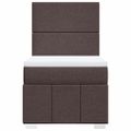 vidaXL Boxspring posteľ s matracom tmavohnedá 100x200 cm látka