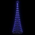 vidaXL LED vianočný stromček Modrá 302,5 cm Kov