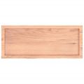 vidaXL Nástenná polica bledohnedá 100x40x(2-4)cm ošetrený masívny dub