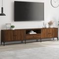 vidaXL TV skrinka so zásuvkou hnedý dub 200x25x44 cm kompozitné drevo