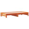 vidaXL Vysúvacia denná posteľ voskovohnedá 90x190 cm masívna borovica