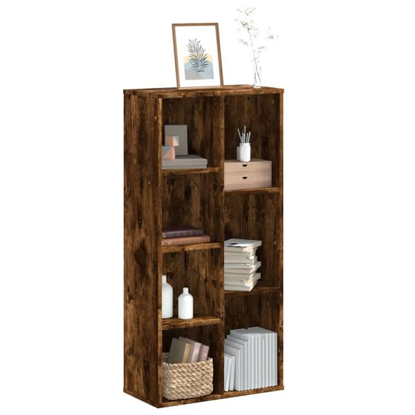 vidaXL Knižnica dymový dub 50x25x105 cm kompozitné drevo