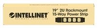 Intellinet 19" 2U Rackmount 15-Way Power Strip - German Type, rozvodný panel, 15x DE zásuvka, 3 m kábel
