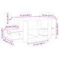 vidaXL Konferenčný stolík Dymová dub 77 x 55 x 42 cm Kompozitné drevo