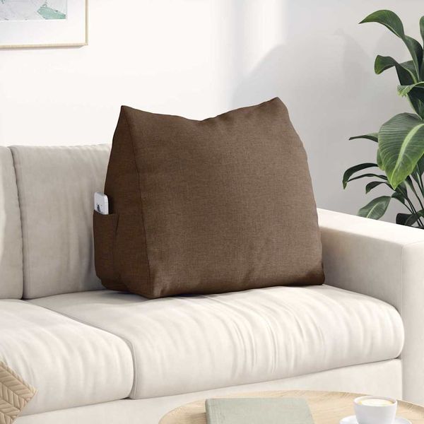 vidaXL Poduška na chrbát Hnedá 60 x 20 x 50 cm látka