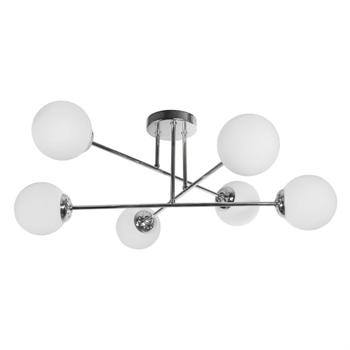 Stropné závesné svietidlo AD-LD-6439GGE27SM LEIA 6P E27, max. 6x60W, chróm Stropní závěsné svítidlo AD-LD-6439GGE27SM LEIA 6P E27, max. 6x60W, chrom