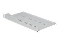 19'' polica s perforáciou 1U/350mm, max. nosnosť 40kg, čierna RAL9005