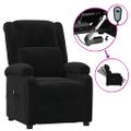 vidaXL Elektrické sklápacie kreslo, čierne, zamat