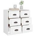 vidaXL Komoda biela 70x35,5x67,5 cm spracované drevo