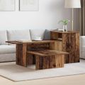 vidaXL Konzolový stôl Staré drevo 91,5 x 35 x 38,5 cm Kompozitné drevo