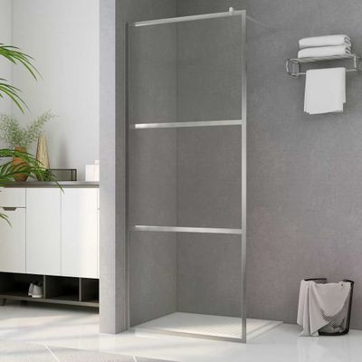 vidaXL Sprchová zástena z priehľadného ESG skla 140x195 cm