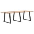 vidaXL Nohy k jedálenskému stolu v tvare V, 3 ks, antracitové, 80 x (72-73,3) cm, oceľ