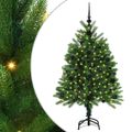 vidaXL Vianočný stromček s 150 LED-i so stojanom Zelená 120 cm PE