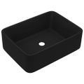 vidaXL Luxusné umývadlo matné čierne 41x30x12 cm keramické