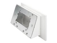 Montážna sada (angled mount, housing) - rôzne povrchy - pre dotykovú obrazovku - plast - smooth white - primontovateľný na sklo, vstavaný do steny, možná montáž na povrch - pre Crestron TSW-1070-MSMK-B-S, TSW-1070-MSMK-W-S; Touch Screen TSW-770-B-S, TSW-770-W-S