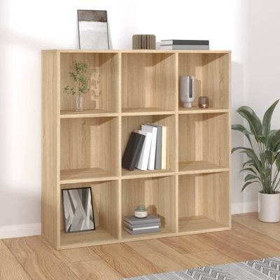 vidaXL Knižnica, dub sonoma 98x29x97,5 cm, spracované drevo