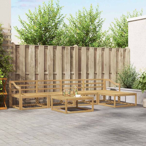 vidaXL Záhradná súprava gaučov 6 pcs Biela 79 x 79 x 37 cm