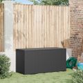 vidaXL Záhradný úložný box čierny 120x50x60 cm polyratanový