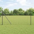 vidaXL Euro plotový základ 10 x 1,4 m PVC potiahnutá oceľ Sivá