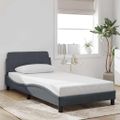 vidaXL Rám postele Dover tmavosivý 100x203 cm zamat