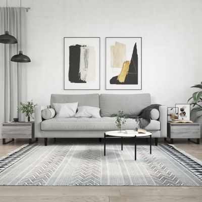 vidaXL Konferenčné stolíky 2 ks sivé sonoma 50x46x35 cm kompoz. drevo