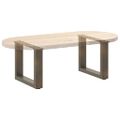 vidaXL Nohy konferenčného stolíka v tvare U, 2 ks, prírodná oceľ, 40 x (30-31) cm, oceľ