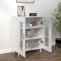 vidaXL Komoda lesklá biela 69,5x34x90 cm spracované drevo