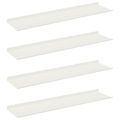 vidaXL Závesná polica 4 ks Biely 80 x 18 x 2,5 cm Oceľ