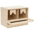 vidaXL Hniezdo pre sliepky 2 priehradky 63x40x45 cm borovicové drevo