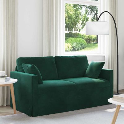 vidaXL Pohovka Tmavozelená 158 x 78 x 80 cm Zamat