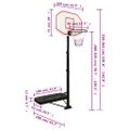 vidaXL Basketbalový stojan biely 258-363 cm polyetén