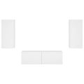 vidaXL 3-dielne TV nástenné skrinky s LED svetlami biele
