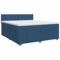 vidaXL Posteľ boxspring s matracom Modrá 140 x 190 cm Látka