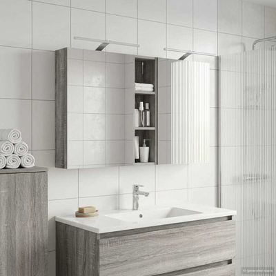 vidaXL Set kabinetov do kúpeľne s poličkou 3 pcs 120 x 14,5 x 70 cm