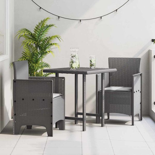 vidaXL Záhradná stolička 2 pcs Svetlosivá 53 x 49 x 85 cm Polypropylén