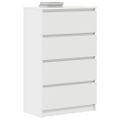 vidaXL Komoda, biela 60x35x98,5 cm, kompozitné drevo