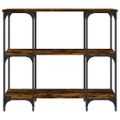 vidaXL Konzolový stolík dymový dub 102x35x90 cm kompozitné drevo