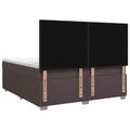 vidaXL Posteľ boxspring s matracom Tmavohnedá 140 x 200 cm Látka