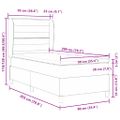 vidaXL Posteľ s pružinovým rámom Sivohnedá 90 x 200 cm látka