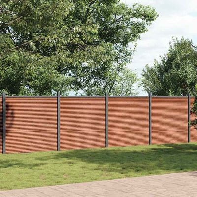 vidaXL Plotový panel hnedý 872x186 cm WPC