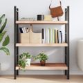 vidaXL Nástenná polica 80x60x(2-6) cm neošetrený dubový masív