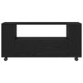 vidaXL TV skrinka kolieska dub čierna 102x34,5x43cm kompozitné drevo