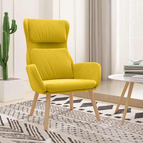 vidaXL Relaxačné kreslo horčicovo-žlté zamatové