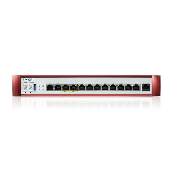 ZYXEL USG Flex 500H, 4*2.5Gig., 8*1G, USB, PoE, 1 dev.