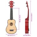 vidaXL Sopránové ukulele s taškou pre deti, prírodné 23"